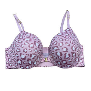 Incredible by Victoria's Secret Bra 34C Lined Demi Padded Underwire Animal Print